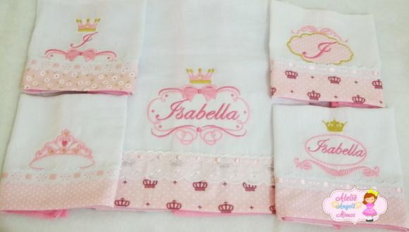 Kit 7 peças bebê princesa