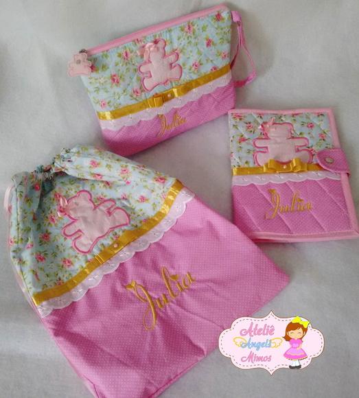 kit baby ursinha floral