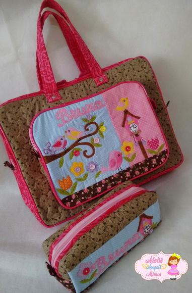 kit bolsa multiuso + estojo