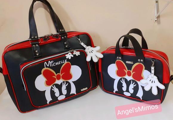 Kit bolsa notebook + bolsa media couro sintetico