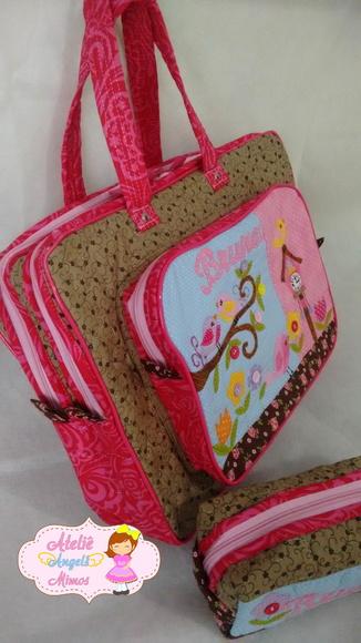 kit bolsa multiuso + estojo