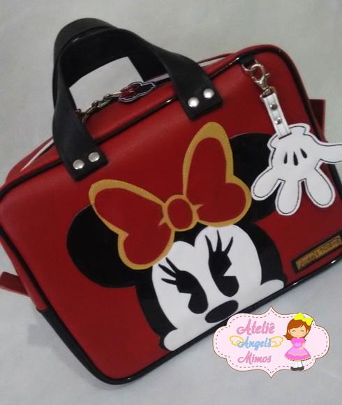 Kit bolsa notebook + bolsa media couro sintetico