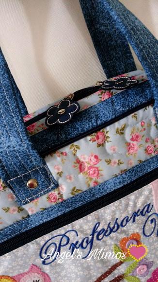 Kit bolsa+ capa note book+ porta pendrive corujinha