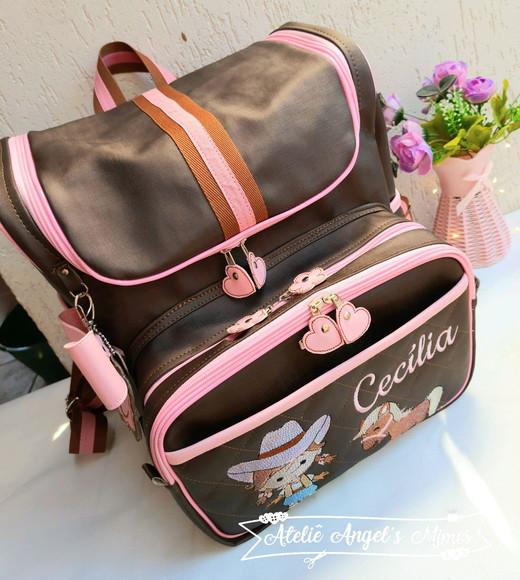 Kit com mochila XG essencial Menina Cowgirl
