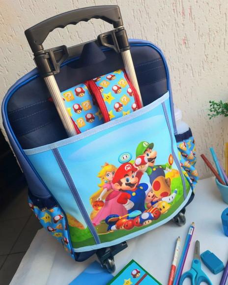 Kit Completo Escolar/ Creche 09 Peças Mario