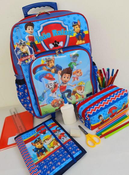 Kit Completo Escolar/ Creche 09 Peças Patrulha