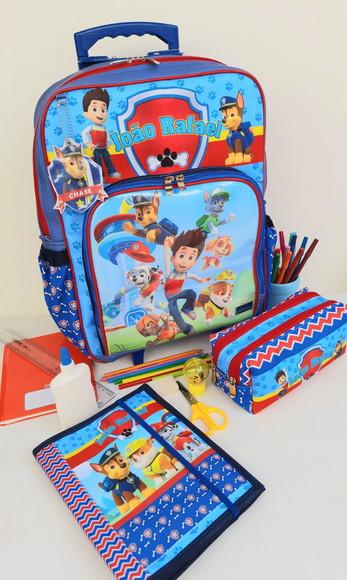 Kit Completo Escolar/ Creche 09 Peças Patrulha