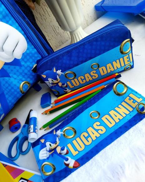 Kit Escolar 3 Peças Sonic