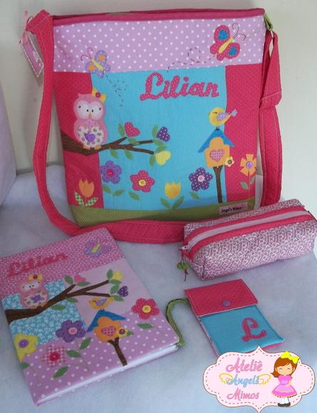 Kit escolar Corujinha personalizado