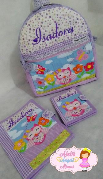 Kit escolar Personalizado Corujinha