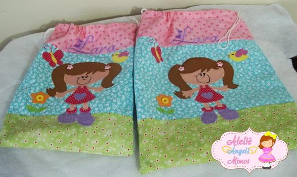 Kit escolar/viagem Menininha 5 peças