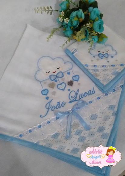 kit fraldas + toalha Chuva de benção