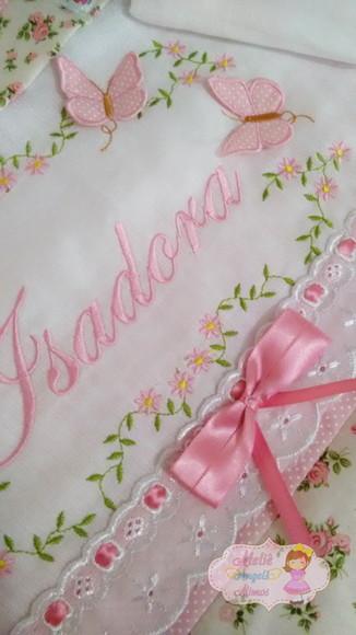 kit fraldas luxo menina borboletas 3D