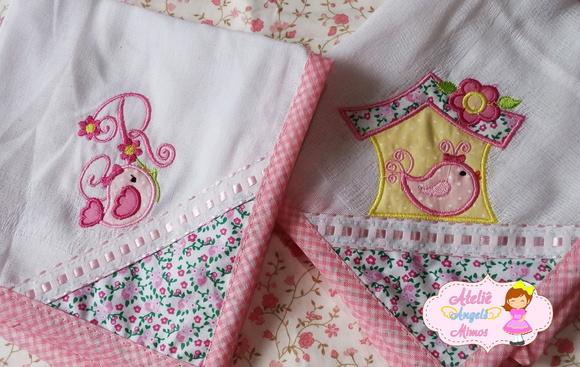 Kit Fraldas Menina Passarinhos