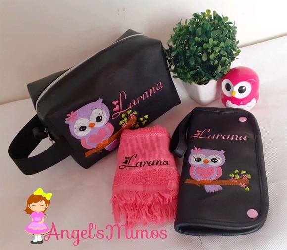 Kit Frasqueira + kit higiene bucal Unicórnio