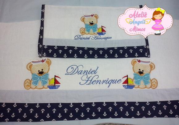 Kit fraldas urso marinheiro
