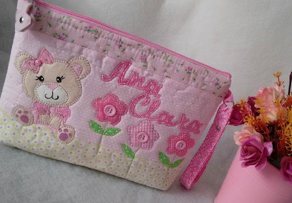 Kit Frasqueira + necessaire Ursinha