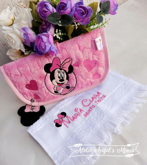 kit Higiene Bucal Minnie com 1 toalha