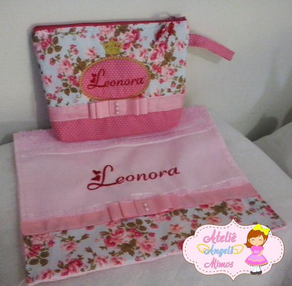 Kit necessaire + toalha lavabo