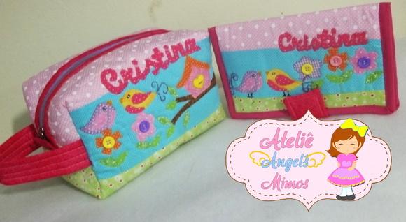kit necessaire Box + carteira
