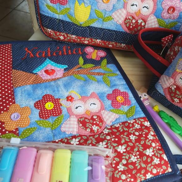 kit professor 5 peças corujinha