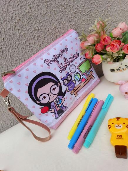 Kit Professora bolsa, estojo, bolsa termica 5 Peças Personalizad
