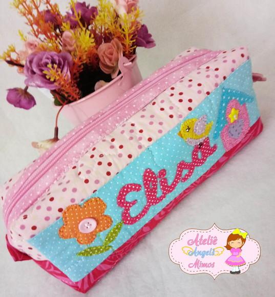 kit professor bolsa + estojo Love Birds