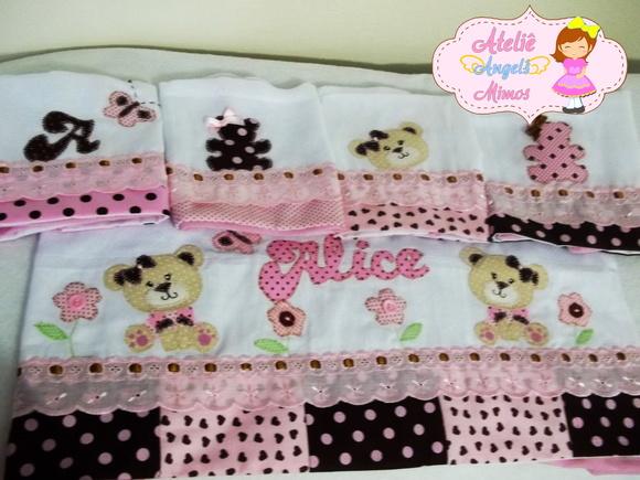 Kit Ursinha Marrom e rosa