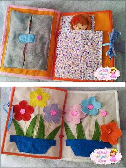 Livro interativo infantil feltro