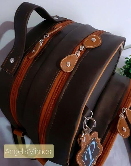 Mochila 3 divisoes M +porta doccouro sintético Cowboy