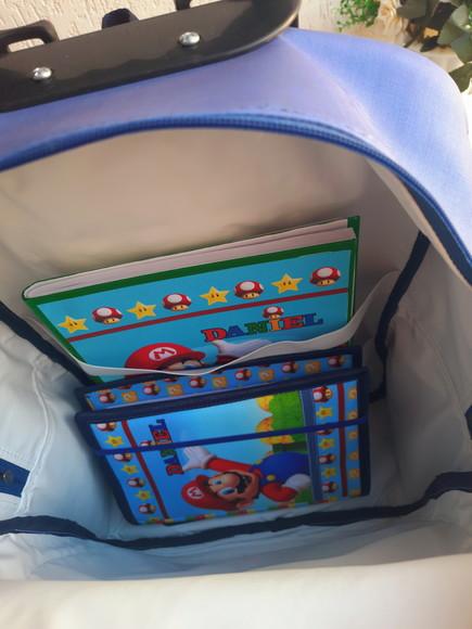 Mochila de Rodinhas e Lancheira Mario