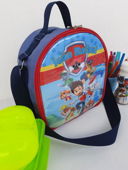 Mochila de Rodinhas e Lancheira Patrulha Canina
