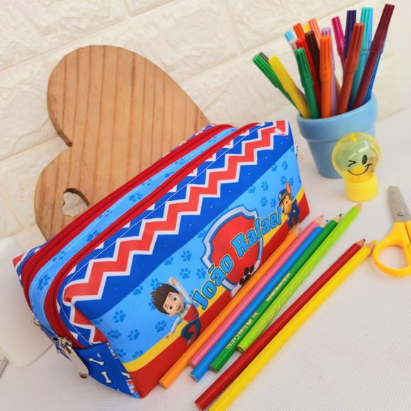 Mochila de Rodinhas, Estojo e Lancheira Patrulha Canina