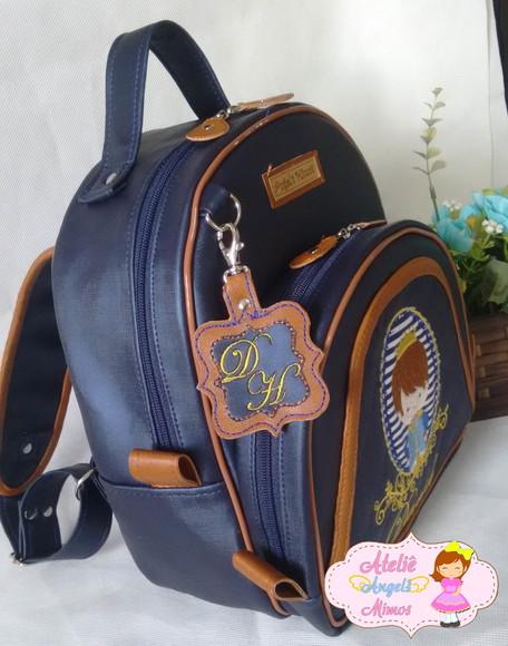 Mochila Infantil couro sintético Principe