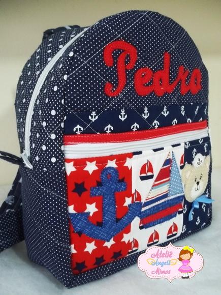 Mochila infantil Ursinho Marinheiro