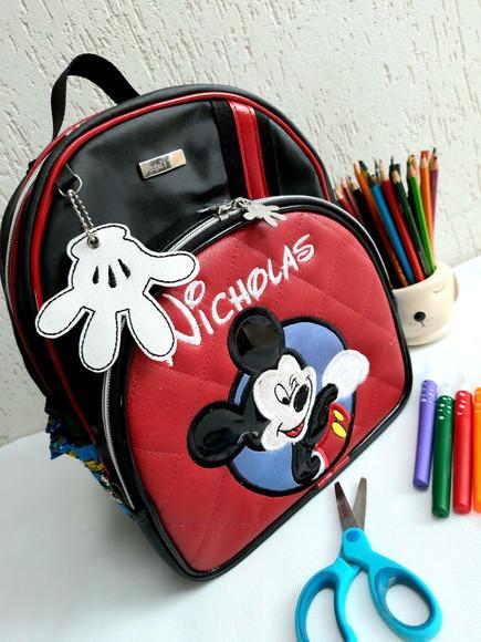Mochila M Infantil Couro Sintético Mickey