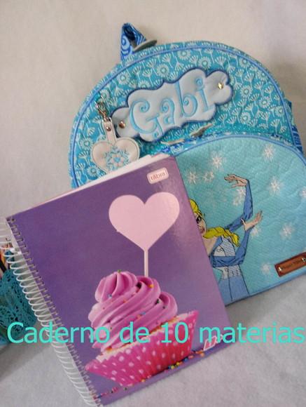 Mochila Tam G + estojo duplo frozen