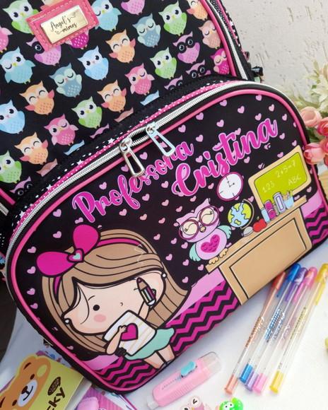 Mochila Tam. G Corujinha com Bolso para Notebook
