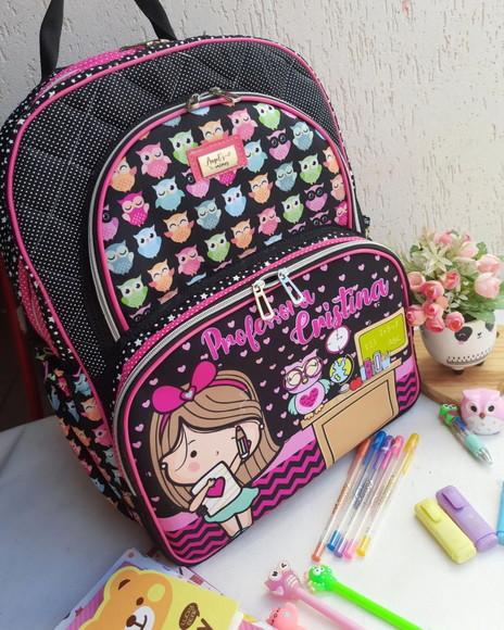 Mochila Tam. G Corujinha com Bolso para Notebook