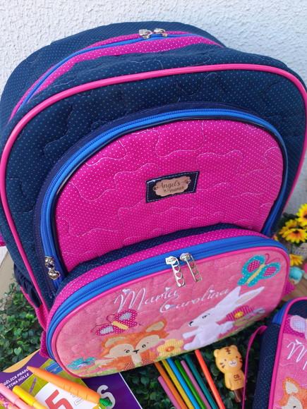 Mochila Tam. G e Estojo K Personalizado