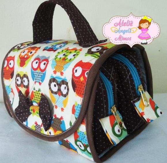 Necessaire 3 em 1 Corujinhas