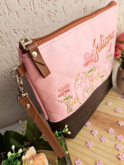 Necessaire floral G material sintético