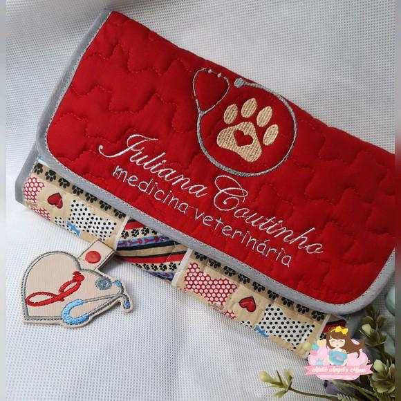 Porta estetoscópio personalizado + chaveiro
