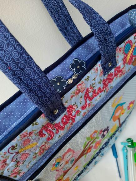 professor bolsa GG corujinha Azul