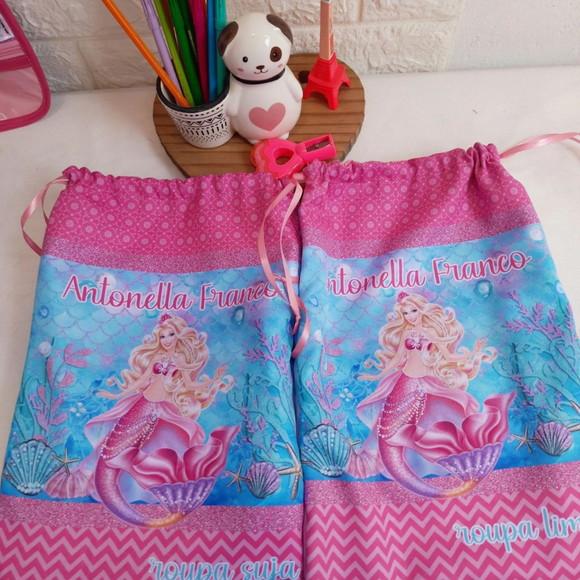 Saquinho de Roupas Limpas/sujinhas Sereia