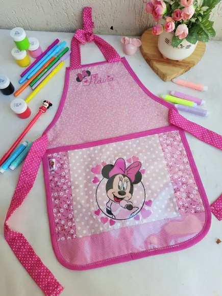 Avental de Pintura Infantil Minnie