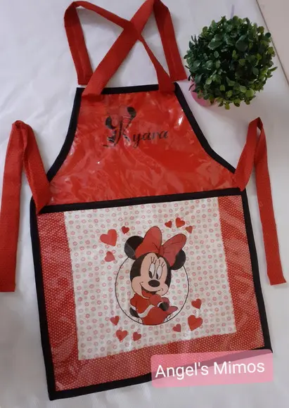 Avental de pintura Infantil minnie