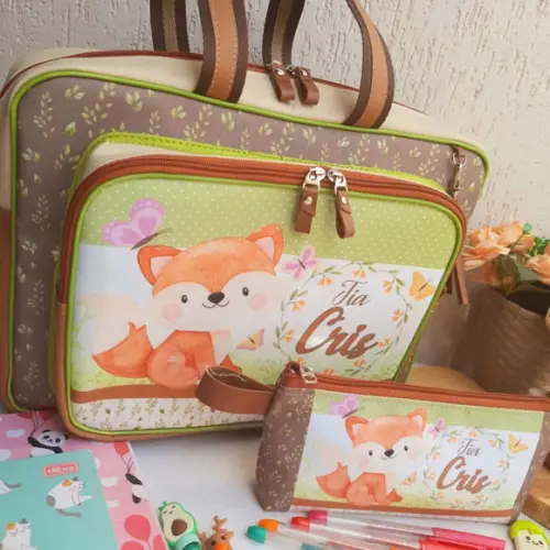 Bolsa + Estojo Personalizado Professora
