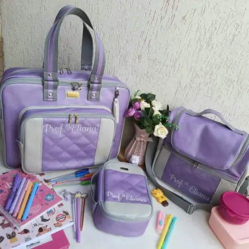 Bolsa 3 Divisões + Estojo K +lancheira Gg