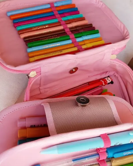 Bolsa 3 Divisões + Estojo K Material Sintético Delicate